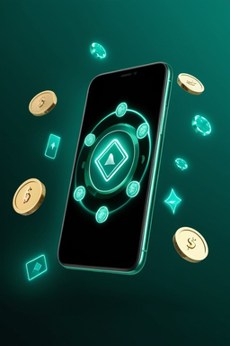 Smartphone showing casino app