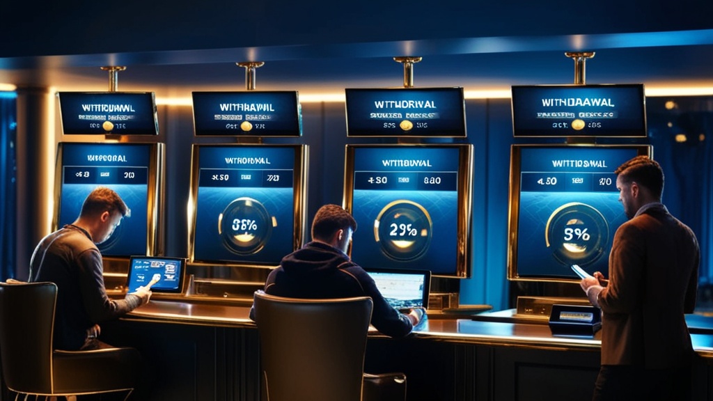 Different casino payout status screens showing mixed player experiences